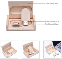 Externe USB schijf met houten behuizing en opslagcapaciteit tot 64 GB — thumbnail 5