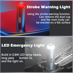 Draadloze Draagbare Auto Stofzuiger - 18000Pa Krachtige Zuigkracht - HEPA Filter + LED-Display - Lichtgewicht Met Multi-Mondstuk - Geschikt Voor Auto+Thuis - Verwijderd Haren Van Huisdieren+Toetsenbord Vuil - Effici毛nte Vuilopvang Tool — thumbnail 5