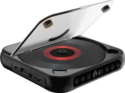 Draagbare Bluetooth-cd-speler met USB-C-snelladen – Ultradun en compact – Ondersteunt MP3/WMA-formaten – Geschikt voor zowel reizen als thuisgebruik – Zwart — thumbnail 1