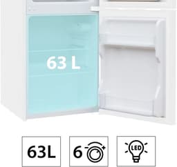Manta MM545DWH - Koelvriescombinatie - 25L vriezen - 63L koelen - Verwisselbare deur - Wit — thumbnail 4