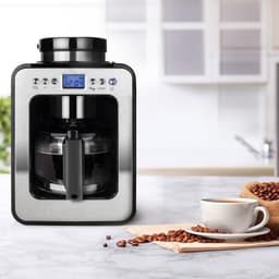 Koffiemachine met Bonen - Volautomatische Koffiemachine - Espressomachine - 600 W - Zwart — thumbnail 3