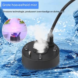 Ynkkvre - Halloween Versiering - Halloween Mistmaker - Halloweenmist maker - Rookmachine halloween - Rookmachine met led - Met kleurrijke led-Lampjes - Levendige weergave - Voor feestdecoratie - Binnen - Woonkamer - zwart — thumbnail 5