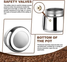 Stainless Steel Mugs - Portable Coffee Stove - Koffie Maker voor Thuis - Compatibel met Gas en Alcohol Cooker (100ml) — thumbnail 5