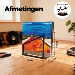 Pinguïn Records LP opbergsysteem – Vinyl Nest Mini – LP platenrek geschikt voor circa 25 LP’s – LP houder – Vinyl houder – Gemaakt van gepoedercoat staal – Zwart — thumbnail 5