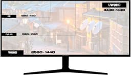 JAPANNEXT Curved Monitor Wit 34" IPS UWQHD (3440x1440) | JN-IPS34Q-HC6-W — thumbnail 3
