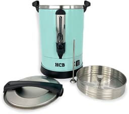 HCB® - Professionele Horeca Percolator - 14,3 liter - 95 kopjes - 230V - RVS / INOX Perculator - Elektrisch koffiezetapparaat - Volautomatische koffiemachine - 33x37x46 cm (DxBxH) - 2.70 kg - 1359 — thumbnail 2