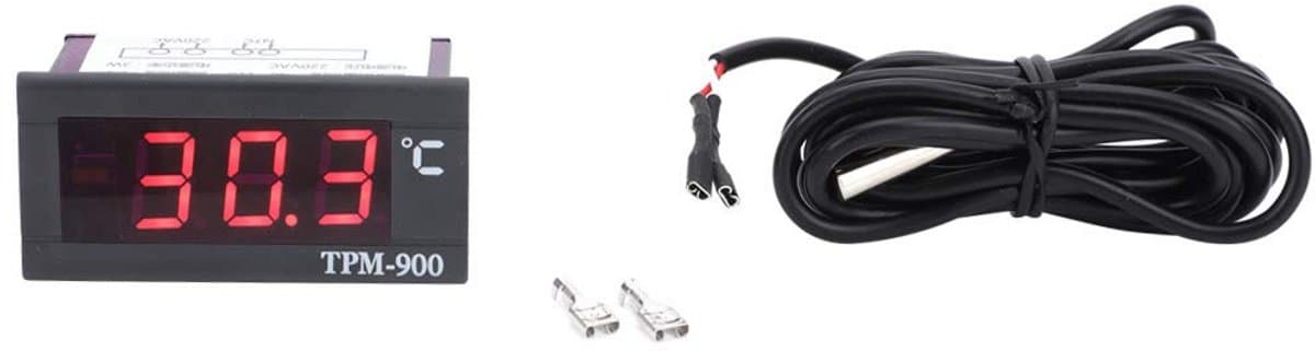 Digitale Temperatuurregelaar 220V - LED Paneel Thermostaat met Sensor voor Verwarming & Koeling — afbeelding 1