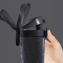 Automatische elektrische blender/shaker voor eiwitpoeder, 700 ml, LCD-display, instelbare snelheid, lekvrij en valbestendig, zwart. — thumbnail 2