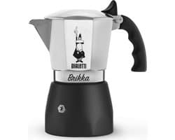 Bialetti Brikka Percolator 4 Kops – Espresso Maker met Cremalaag – Aluminium – Italiaanse Koffiezetter