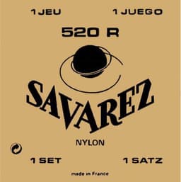 snarenset klassieke gitaar - 520-R - Rouge rectified nylon traditional basses normal tension — thumbnail 1