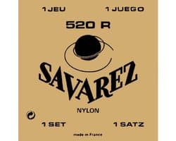 snarenset klassieke gitaar - 520-R - Rouge rectified nylon traditional basses normal tension