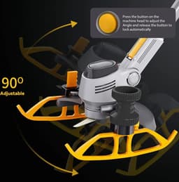 Accugrasmaaier - 2 x accu - Elektrische - Professionele - Grasmaaier - Verstelbare Snijder - Draadloze - Grasmaaier - Tuin - 100-135cm - Zaagblad - Maaiblad - Grastrimmer — thumbnail 3