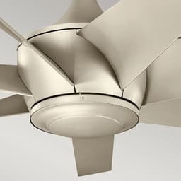 Plafondventilator met verlichting - Lehr II - 54in / 137cm ventilator - Antiek satijnen zilver — thumbnail 3