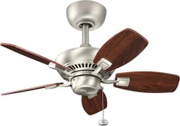 Plafondventilator met verlichting - Canfield - 30in / 76 cm ventilator - geborsteld nikkel — thumbnail 5