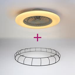 Plafondventilator Cakir met stereffect en aanpasbare kleurtemperatuur - metalen kap — thumbnail 1