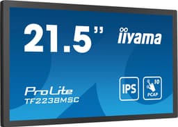 iiyama TF2238MSC-B1 beeldkrant Digitaal A-kaart 55,9 cm (22") LED 600 cd/m² Full HD Zwart Touchscreen — thumbnail 1