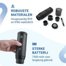 JT Products Draagbare 2 In 1 Espressomachine Zwart - Oplaadbaar - Capsules En Gemalen Koffie - Warmt Op - Koffiemaker - Nespresso - Draagbare Koffiemachine - Reis En Camping Koffiezetapparaat - Maatje - Vaderdag Cadeau Pakket - Vader Dag Top 10 — thumbnail 5
