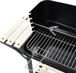 vidaXL Houtskoolbarbecue staand met wieltjes — thumbnail 2