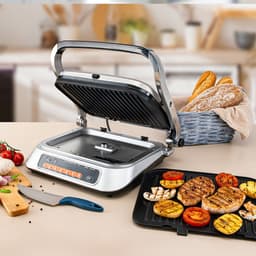 TZS First Austria Contactgrill - 2100 W - Tosti apparaat - Grill - Panini Grill - RVS — thumbnail 4