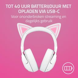 RAZER Kraken BT Kitty Edition V2 Over-ear Draadloze gaming-headset met Ruisonderdrukking Wit — thumbnail 4