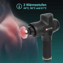 Massagepistool met Warmtekop en Verwisselbare Accu - 7 Massagekoppen voor Ontspanning — thumbnail 5