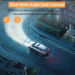Dashcam voor auto met dubbele lens en 1080P Full HD resolutie, Inbegrepen SD-kaart en diverse veiligheidsfunctionaliteiten — thumbnail 5