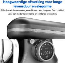 MEDION keukenmachine (1.200 watt, 8 standen, mengen kneden roeren, digitaal display, 5 liter roestvrijstalen kom, ijskom voor het bereiden van ijs, MD18420) antraciet — thumbnail 2