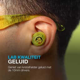 JLab Go Pop ANC Draadloze Oordopjes - Noise Cancelling Oortjes Draadloos - 24 uur Batterijduur - Bluetooth Multipoint - Met Microfoon - Geschikt voor Android en Apple - Clear Neon Green — thumbnail 5