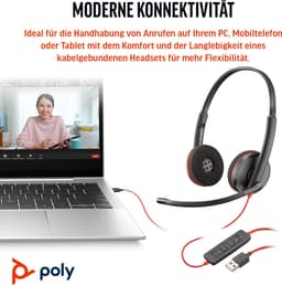 HP Poly Blackwire C3220 – On-ear headset – Kabel – Stereo – Zwart – Met microfoon en volumeregeling — thumbnail 3