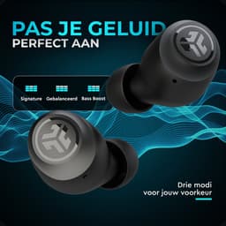 JLab Go Pop Draadloze Oordopjes - Bluetooth Oortjes Draadloos - 35 uur Batterijduur - Met Microfoon - Geschikt voor Android en Apple - Zwart — thumbnail 3