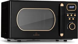 Klarstein Magnetron met Grill, 800 W, 20 Liter, 3-in-1 RVS Zwart, Met Ontdooien en Pizzafunctie, Draaiplateau, Compact - voor Keuken - Bruin - Microwave Combimagnetron Microgolfoven Microwave Oven — thumbnail 1