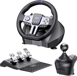 PXN - V9 Gen 2 - Race Stuur - Met Pedalen en Shifter - 270/900°- Game Stuur - Geschikt voor PS4 - Xbox One - PC - Xbox Series X|S - PS3 - Met App — thumbnail 1