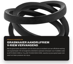 Dailygoods- Aandrijfriem V-riem vervangend onderdeel - Binnenomtrek 750 mm - Buitenomtrek 772 mm - Breedte 10 mm - Compatibel met MTD/Troy-Bilt - Rubber/vezelmaterialen - Grasmaaier Riem — thumbnail 1