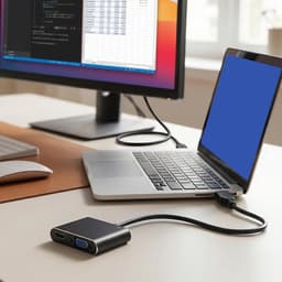 USB naar VGA Adapter - Video Uitbreider - Scherm Vergroten - Dubbel Scherm Ondersteuning - Full HD 1080p - Zwart — thumbnail 3