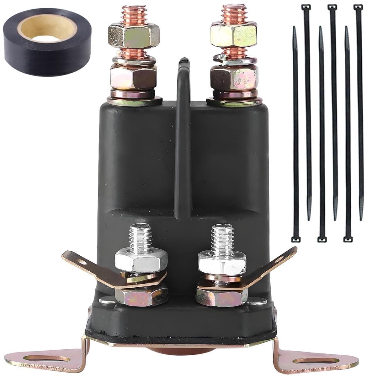 Buitenboordmotor Starter Relais - Contactschakelaar Motor - Grasmaaier Onderhoud - Brede Compatibiliteit - 4 Polen 12V - Zwart — afbeelding 1