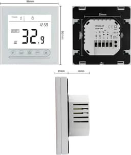 Slimme Thermostaat - Temperatuurregelaar - Verwarming Regelen - Wifi Bediening - 86x86mm - Wit — thumbnail 4
