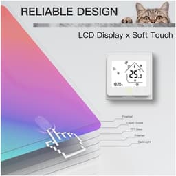 Slimme Thermostaat - Temperatuurregelaar - Comfort Verwarmen - Wifi & Spraakbesturing - 100 Gram - Zwart — thumbnail 3