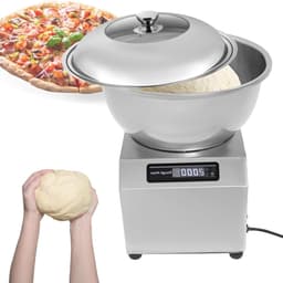 Deegkneedmachine - Keukenmixer Deegmixer - Brood en Pizza Maken - Roestvrijstalen Kom - 5 kg - Zilver — thumbnail 1