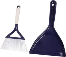 Bezem Stoffer Set - Kleine Schoonmaak - Desktop Reinigen - Schuine Borstelharen - 16 cm Breed - Blauw — thumbnail 1