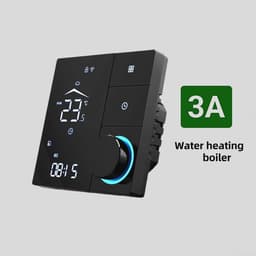 Slimme thermostaat - Temperatuurregelaar - Energie besparen - Spraakbesturing compatibel - 8x8x4 cm - Zwart — thumbnail 4