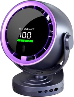 Ventilatoren-mini ventilator-Krachtige Tafelventilator met Turbo Airflow - 100 Snelheden - Oplaadbare USB Ventilator met LED Display - 10 Uur Batterij - Stille Bureauventilator voor Slaapkamer en Kantoor — thumbnail 2