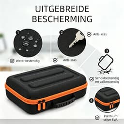 Fokelyi - Draadloze Microfoonhoes voor Twee - Draagbare Opbergtas - Geschikt voor JBL PartyBox - Reistas - Beschermhoes - compatibel met batterijen — thumbnail 5