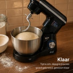 Vivid Green 2000W Keukenrobot - 6.2L - Display & Instelbare Timer - Mixer met Mengkom - Keukenmachine - Keukenmixer - Zwart — thumbnail 2