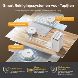 Roborock QV 35S Set-Robotstofzuiger–10000 Pa zuigkracht–Dubbele anti-klitborstels–Slimme obstakelvermijding–Dubbele opklapbare–Draaiende dweilen–Automatisch dweilen–Zelfdrogend–twee stofzuigerzakken en één filter-Wit–Qrevo plus Upgrade — thumbnail 3