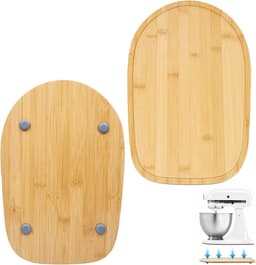Keukenmachine Glijplank - Schuifmat Onderlegger - Gemakkelijk Verplaatsen - Antislip Onderlaag - 34 x 21 cm - Houtkleur — thumbnail 1
