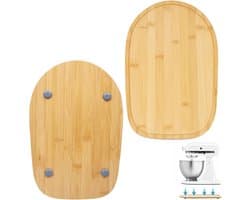 Keukenmachine Glijplank - Schuifmat Onderlegger - Gemakkelijk Verplaatsen - Antislip Onderlaag - 34 x 21 cm - Houtkleur