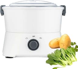 Elektrische Aardappelschiller - Automatische Schilmachine - Snel Groenten Schillen - Eén Knop Bediening - 1 kg in 3 min - Wit — thumbnail 5