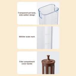 Cold Brew Maker, Een Liter IJsthee Kan Koffie Brouwer, Stevige Pot Met Deksel En Handvat Voor Verschillende Drankjes - 1 L — thumbnail 3