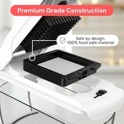 Groente Hakker - Snijmachine Keuken - Maaltijd Voorbereiden - 4-in-1 Functies - 1.2 Liter - Wit — thumbnail 4