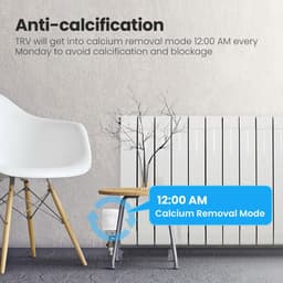 Slimme Radiatorknop - Digitale thermostaat - Energie besparen - Spraak en app bediening - 6 Adapters - Wit — thumbnail 4